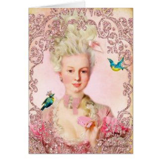 Let Them Eat Macarons Marie Antoinette Cards card