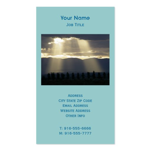 Let There Be Light Business Cards (front side)