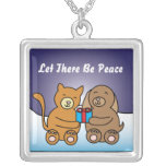 Let There Be Peace Holiday Necklace