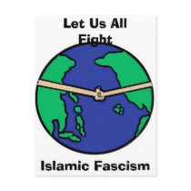 Let Us All , Fight , Islamic Fascism postcards