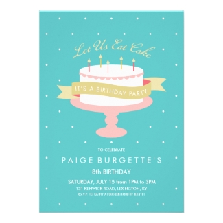 Let Us Eat Cake Birthday Invitation