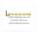 Let Wisdom Enter Your Heart Postcard