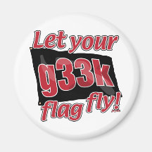 Let your g33k flag fly! fridge magnet
