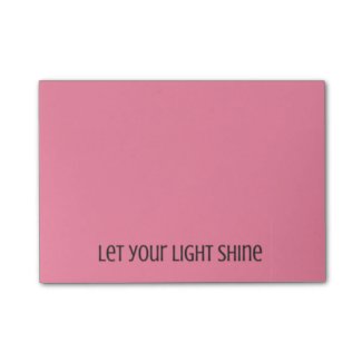 Let Your Light Shine Post It