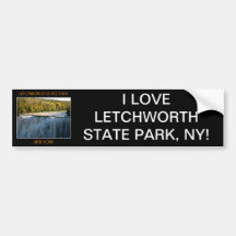 Letchworth State Park - Middle Falls Bumper Stickers