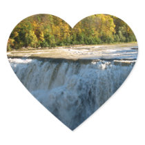 Letchworth State Park - Middle Falls Heart Stickers