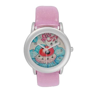 Letitia Ladybug On Flower Wristwatches