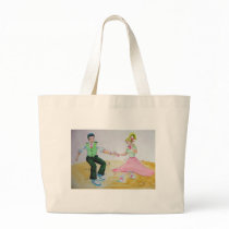 lets all do the twist swing dancers canvas bag