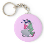 lets all do the twist swing dancers key chains