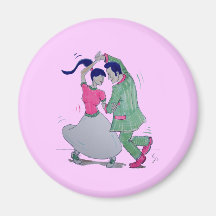 lets all do the twist swing dancers magnets
