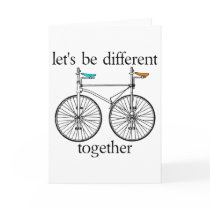 Let's Be Different Together Card