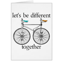 Let's Be Different Together cards