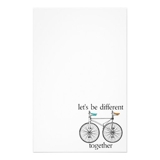 Let's Be Different Together Custom Stationery
