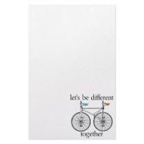 Let's Be Different Together Custom Stationery