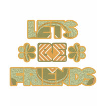 Lets be Friends Retro Trendy t-shirts by BoogieMonst Lets be Friends Retro Trendy t-shirts