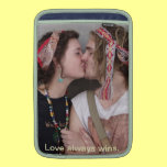 Let's Be Hippies Love Kiss Photo Macbook Sleeve ipad sleeves