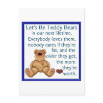 Let's Be Teddy Bears Postcards