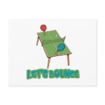 Lets Bounce Ping Pong Table Tennis Postcard