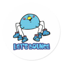 Lets Bounce SIlly Cute Spider stickers