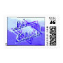 Lets Celebrate Blue Postage Stamp