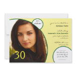 Lets Celebrate in Yellow and Green Photo Birthday invitations