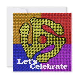 Let's Celebrate Invitation 45 RPM Record Insert invitation