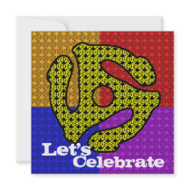 Let's Celebrate Invitation 45 RPM Record Insert