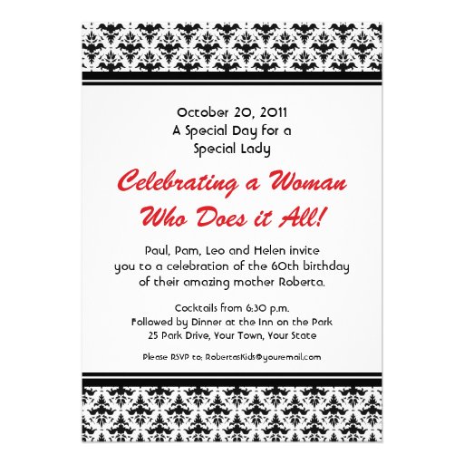 Let's Celebrate Mom! Mother's Day /Mom's Birthday Personalized Announcement