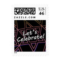 Let's Celebrate Rainbow Square postage