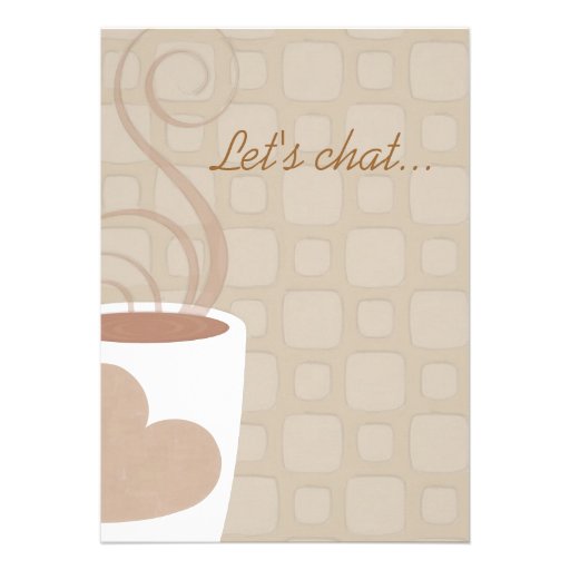 Let's chat over coffee luncheon invitation
