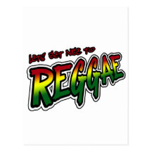 Lets consigue agradable a la música del reggae de  tarjetas postales