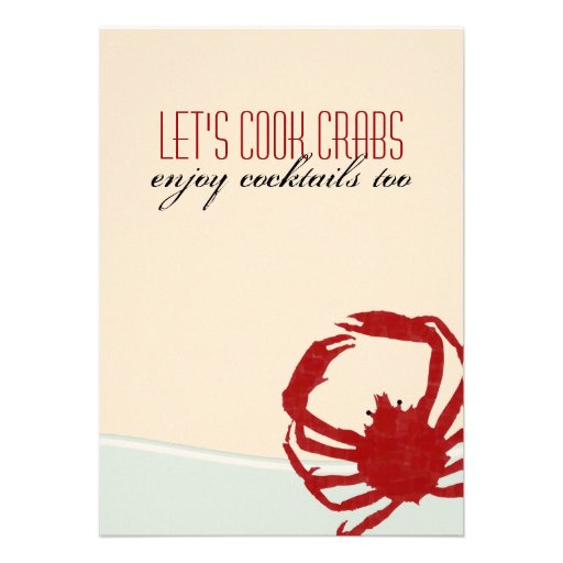 Let's Cook Crabs Crab Boil Invitation