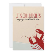 Let's Cook Lobsters Lobster Bake Invitation