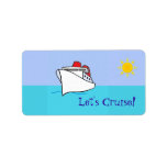 Let's Cruise Bag Tag Label