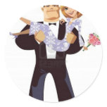 Let's design couples go to honeymoon sticker