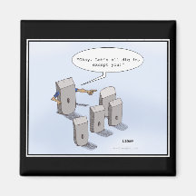 Let's Dig In Square Magnet
