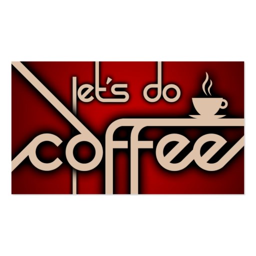let's do coffee (customer loyalty) business cards (front side)
