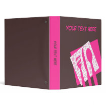 Let's Eat Avery Binder (Pink) by bwmedia Let's Eat Avery Binder (Pink)
