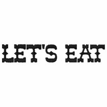Let's Eat embroidered shirts