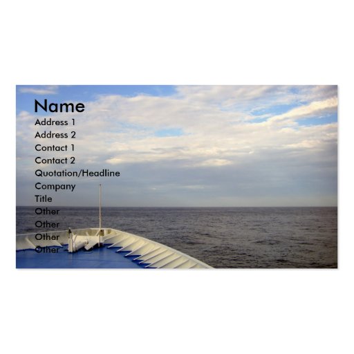 Let's Explore/Cruising Business-Profile Card Business Card Templates (front side)