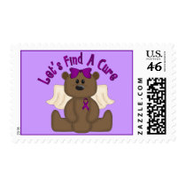 Let's Find The Cure Bear Postage Stamps