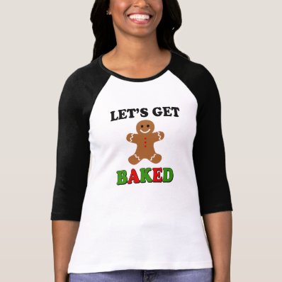 Let&#39;s Get Baked funny Christmas smoke weed shirt