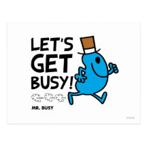 Let's Get Busy (black text) Postcards
