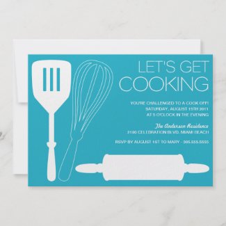 LET'S GET COOKING | COOK OFF PARTY INVITATIONS invitation