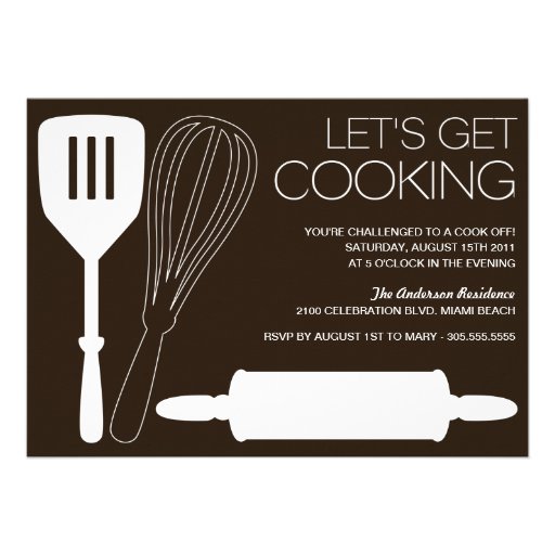 LET'S GET COOKING | COOK OFF PARTY INVITATIONS