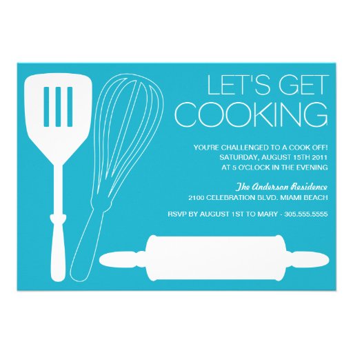 LET'S GET COOKING | COOK OFF PARTY INVITATIONS