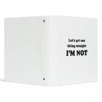 Lets get one thing straight 3 ring binder