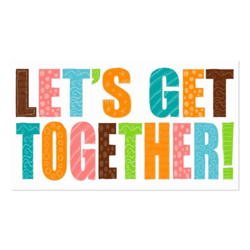 Let's Get Together! Business Card Templates