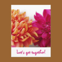 Let's get together! postcards