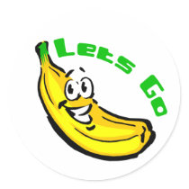 Lets Go Bananas Sticker